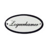 Deurbordje ovaal emaille Logeerkamer | Emaigro