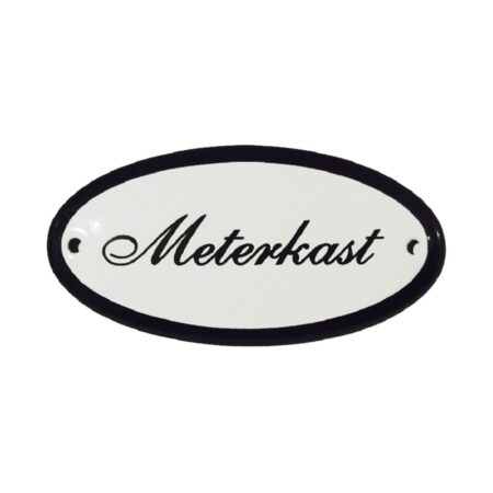 Deurbordje ovaal emaille Meterkast | Emaigro