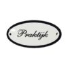 Deurbordje ovaal emaille Praktijk | Emaigro