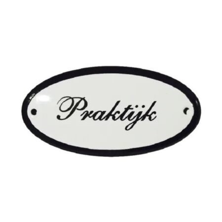 Deurbordje ovaal emaille Praktijk | Emaigro
