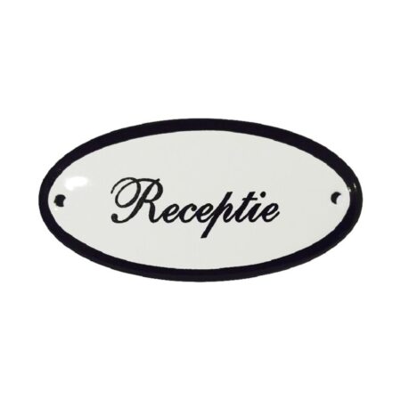 Deurbordje ovaal emaille Receptie | Emaigro