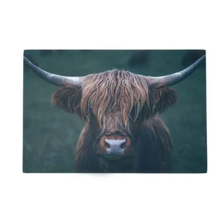 Deurmat Schotse Hooglander donker 75x50 | B Living