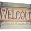 Deurmat Welcome met bewerkte rand |