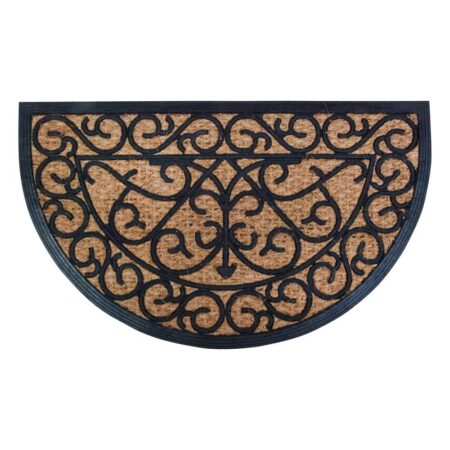 Deurmat halfrond rubber-kokosvezel | Esschert Design