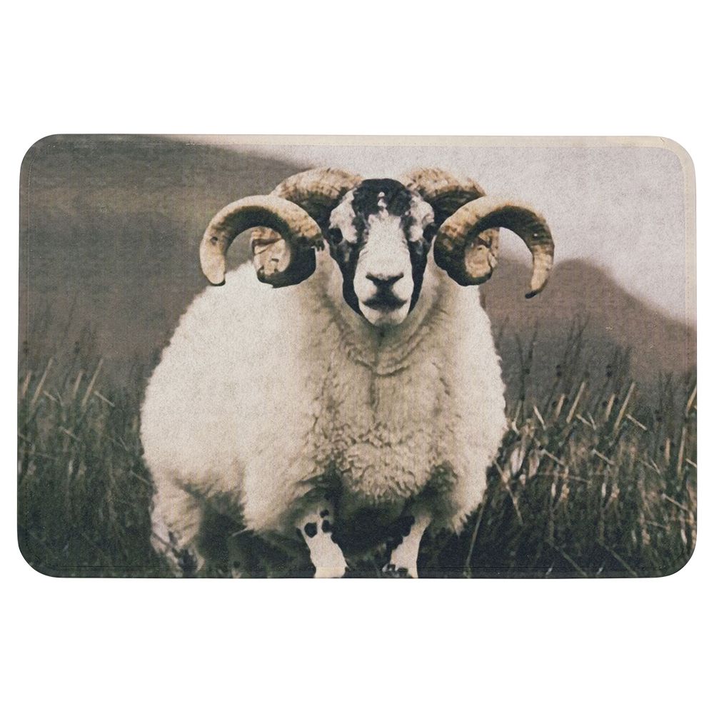 Deurmat schaap met horens |