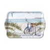 Dienblad Fiets op het strand |