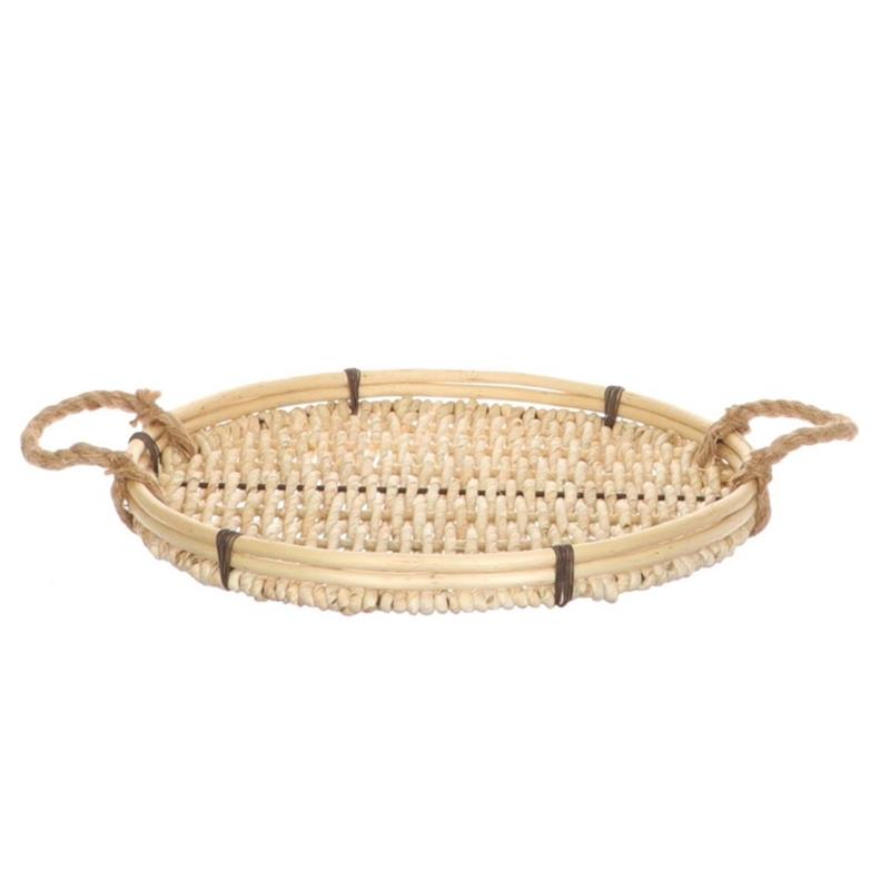 Dienblad met grepen Ø35xh4cm | HBX natural living