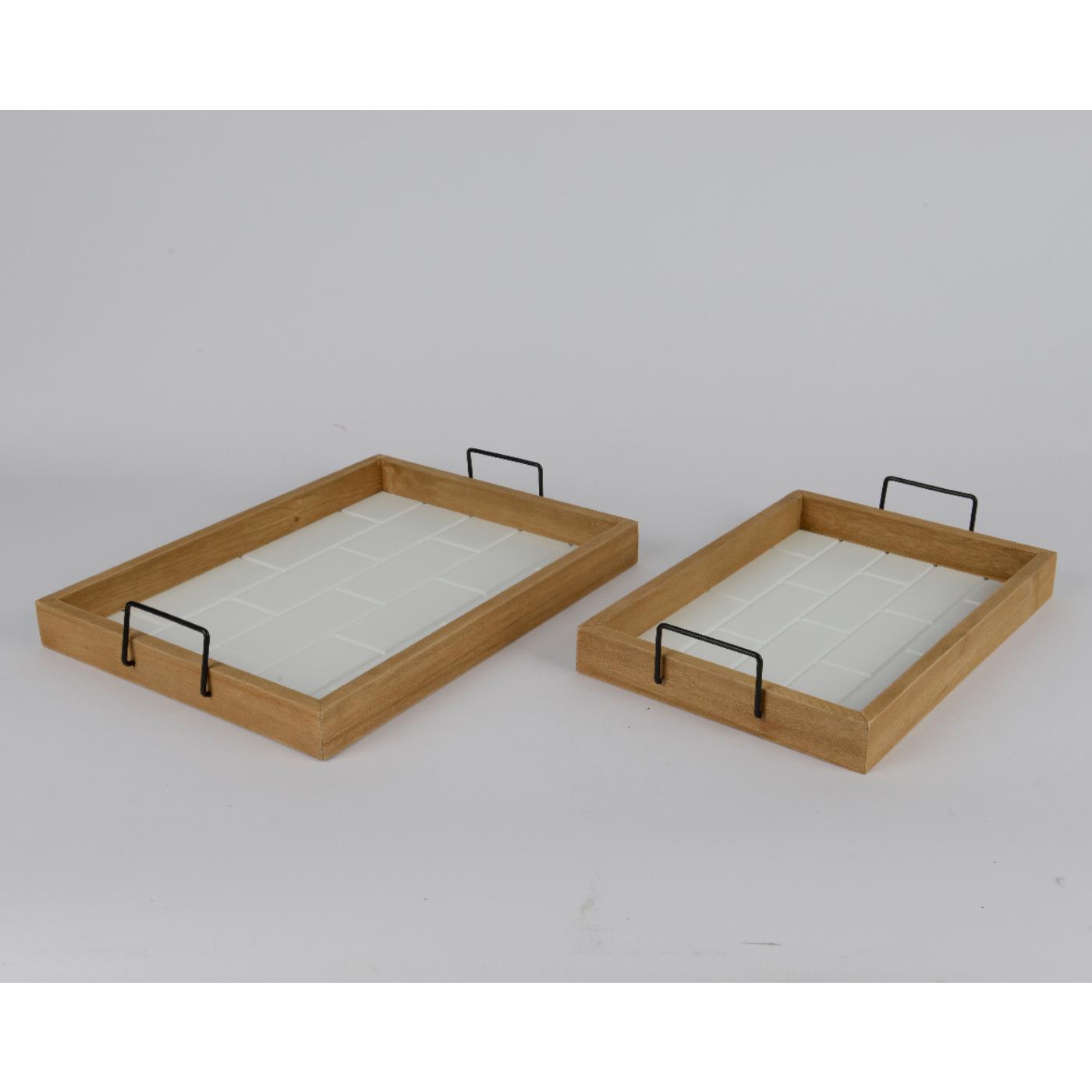 Dienbladset 2-delig paulowniahout | Decoris