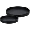 Dienbladset 2-delig zwart mdf | Home & Styling