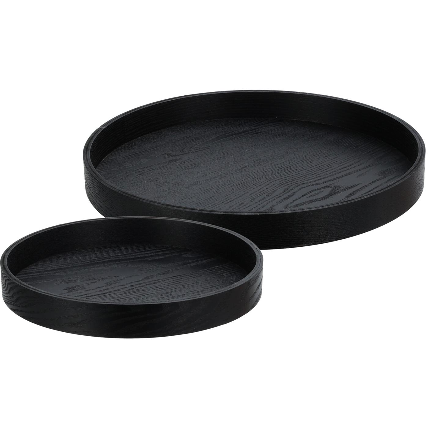 Dienbladset 2-delig zwart mdf | Home & Styling