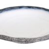 Diep Bord Grijs/Wit - Tajimi - Porselein - 30 x 6.5cm | Tokyo Design Studio