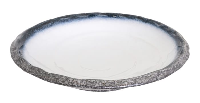 Diep Bord Grijs/Wit - Tajimi - Porselein - 30 x 6.5cm | Tokyo Design Studio
