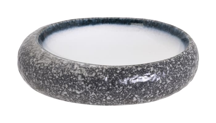 Diep Bord Tajimi - Robuust Porselein - Grijs/Wit - 19 x 14.5 x 4.5 cm | Tokyo Design Studio