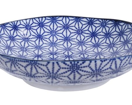 Diep Pasta Bord Nippon Blue - Tokyo Design Studio - Ster Patroon - 21 x 5.2cm | Tokyo Design Studio