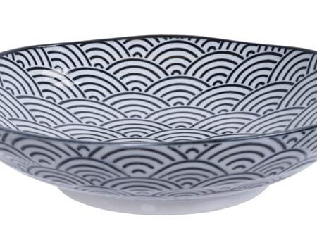 Diep pastabord - Tokyo Design Studio Nippon Black - golven - 21 x 5.2cm | Tokyo Design Studio