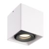 Dimbare LED Opbouwspot plafond Esto - Wit met grijze afdekring - IP20 - kantelbaar - excl. GU10 lichtbron - voor droge ruimtes | HOFTRONIC