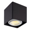Dimbare LED Opbouwspot plafond Esto - Zwart met witte afdekring - IP20 - kantelbaar - excl. GU10 lichtbron - voor droge ruimtes | HOFTRONIC