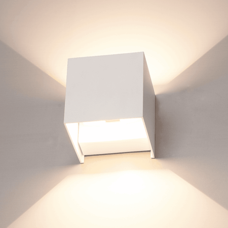 Dimbare LED Wandlamp Kansas wit 7 Watt 3000K Up & Down light IP65 | HOFTRONIC