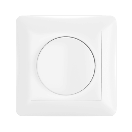Dimmerknop incl. centraalplaat en raamwerk - Wit | HOFTRONIC