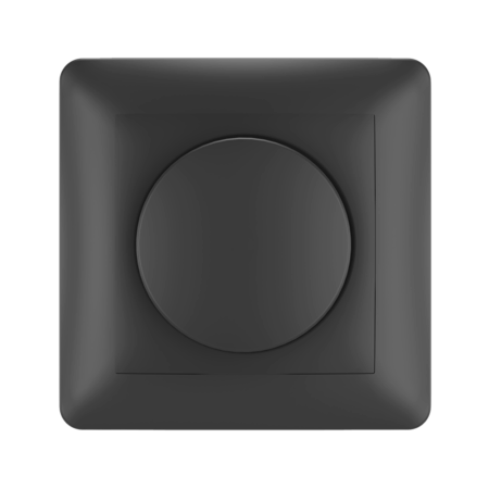 Dimmerknop incl. centraalplaat en raamwerk - zwart | HOFTRONIC