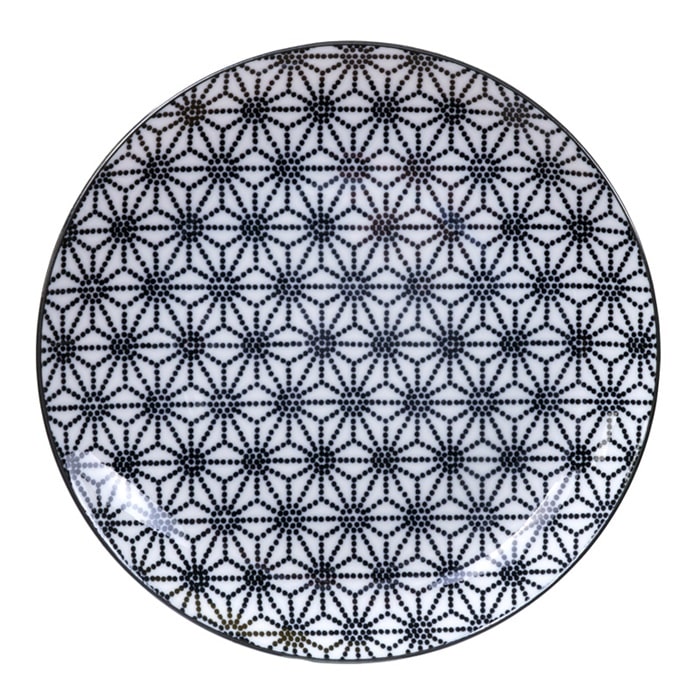 Dinerbord Nippon Black - Tokyo Design Studio - Sterrenpatroon - 25.7 x 3 cm | Tokyo Design Studio