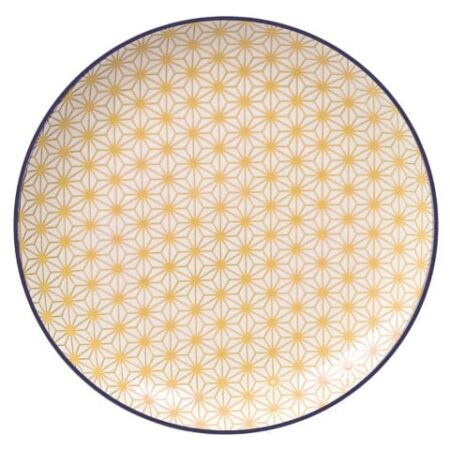 Dinerbord Star Wave - Tokyo Design Studio - Geel/Donkerblauw - 25.7x3cm | Tokyo Design Studio