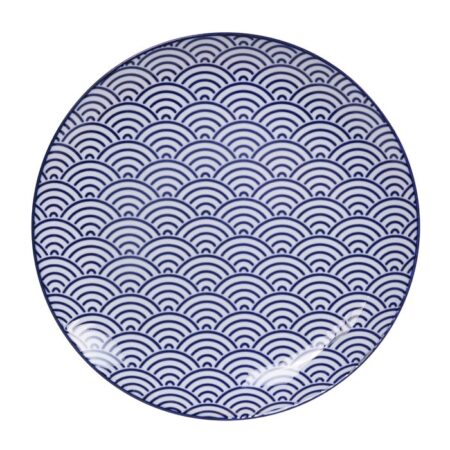 Dinerbord golven design - Nippon Blue - Tokyo Design Studio - 25.7x3cm | Tokyo Design Studio