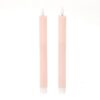 Dinerkaars LED vlam 24.5cm roze 2dlg | HBX Natural Living