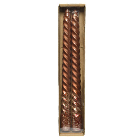 Dinerkaars Swirl kaneel glitter 2stuks | Decoris