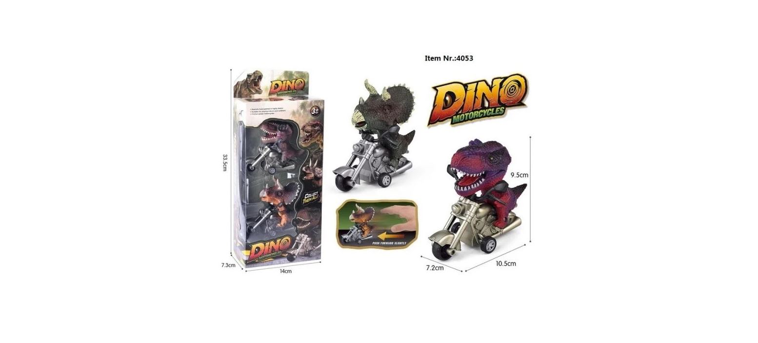 Dino op motor frictie 12cm 2-delig | Merkloos