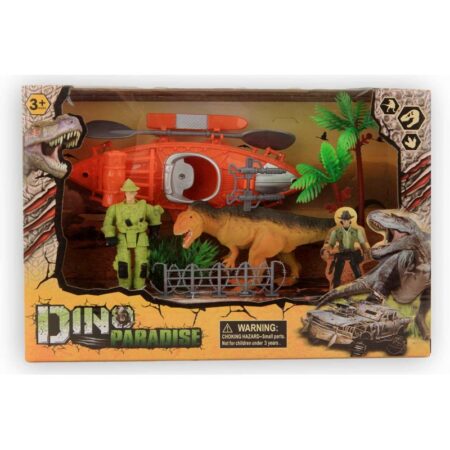 Dino speelset met kano 20cm | Merkloos