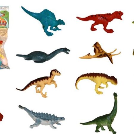 Dino's met accessoires in zak 17-delig | Merkloos
