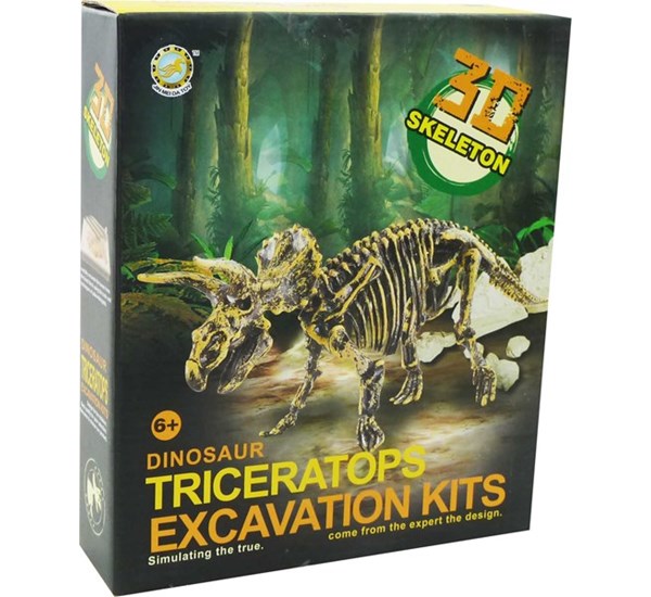 Dinoskelet uitbikken Triceratops 23cm | ARO