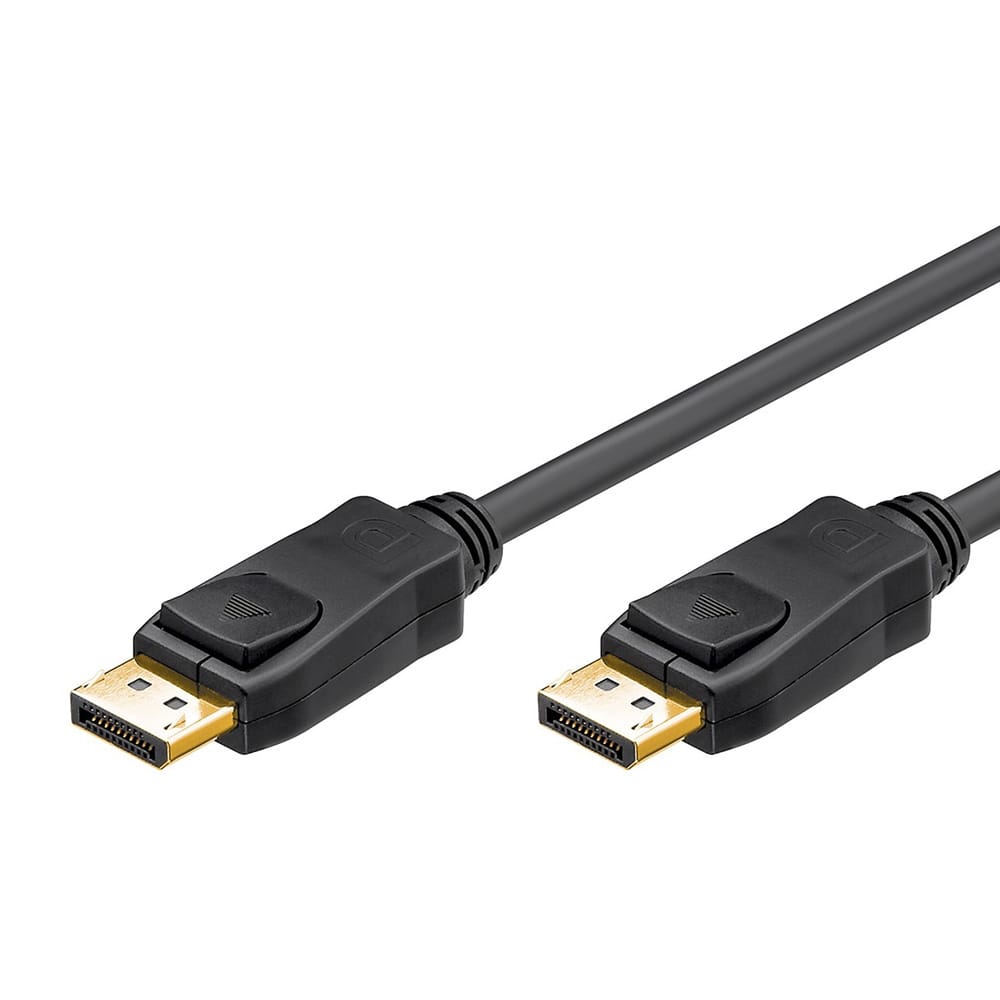 Displayport cable High Speed 1.2 - 4K & 3D - 2 meter - Zwart | Goobay