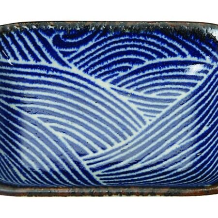 Donkerblauw/Wit Schaaltje - Seigaiha Collectie - 9.5 x 7 x 2.3cm | Tokyo Design Studio