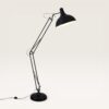 Dorsen - Zwarte Staande lamp Metaal 180 cm - Modern design - Woonkamer lamp - In hoogte verstelbaar - E27 fitting - Met voetschakelaar | LUSENZ