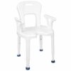 Douchestoel AIO | Met rugleuning en armsteunen | In hoogte verstelbaar 38 - 55 cm | Max. gebruikersgewicht 130 kg | Drive | 550900400 | Drive