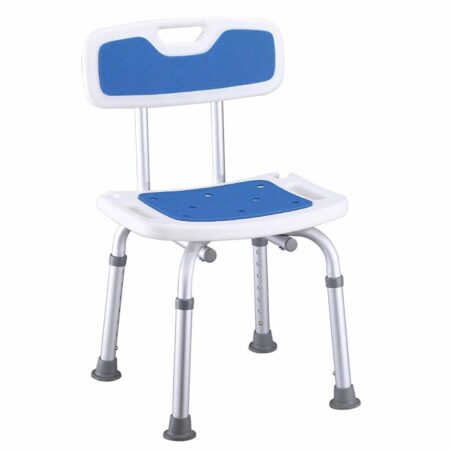 Douchestoel met antislip en douchekophouders | In hoogte verstelbaar 36 - 52 cm | Douchestoelen | max. gebruikersgewicht 136kg | ThuiszorgwinkelXL