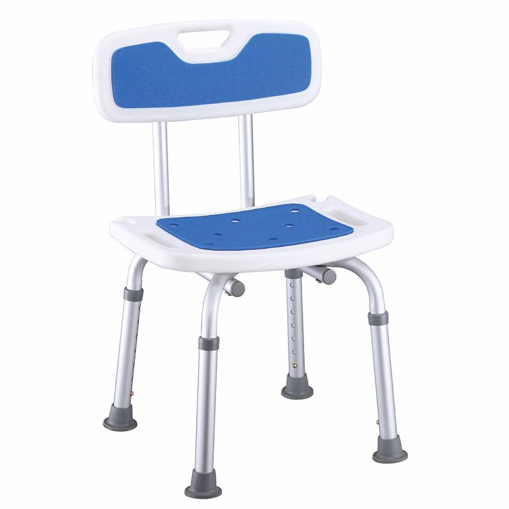 Douchestoel met antislip en douchekophouders | In hoogte verstelbaar 36 - 52 cm | Douchestoelen | max. gebruikersgewicht 136kg | ThuiszorgwinkelXL