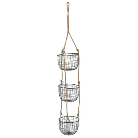 Draadmand set van 3 met touw Small |