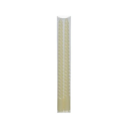 Draai kaars Ø2.15-H30cm set a 2 beige | Decoris