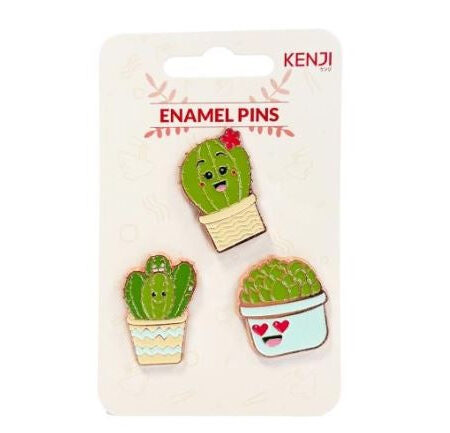 Driedelige set pins - Cactus | Kenji