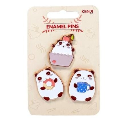 Driedelige set pins - Party Panda | Kenji