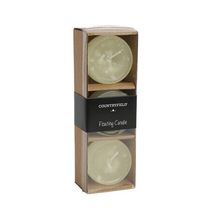 Drijfkaars st 3 Bollie creme 5cm |