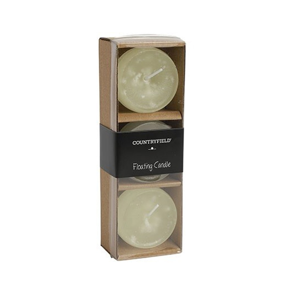 Drijfkaars st 3 Bollie creme 5cm |