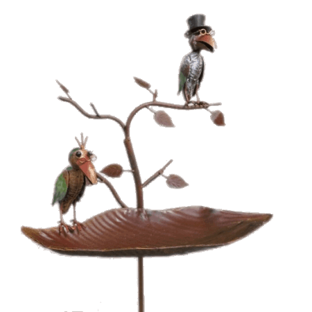 Drinkbak tuinsteker 2 raven gekleurd | DecoImport