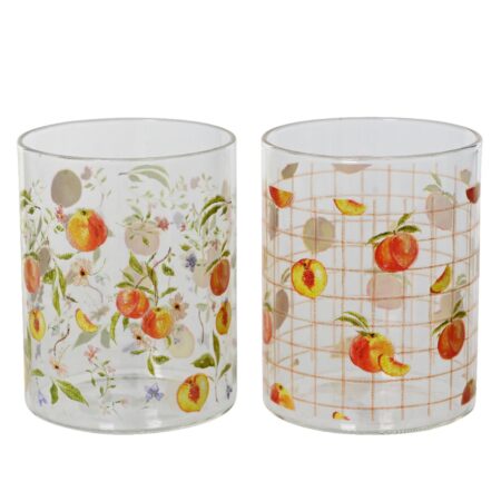 Drinkglas glas 500ml helder perzik | Decoris