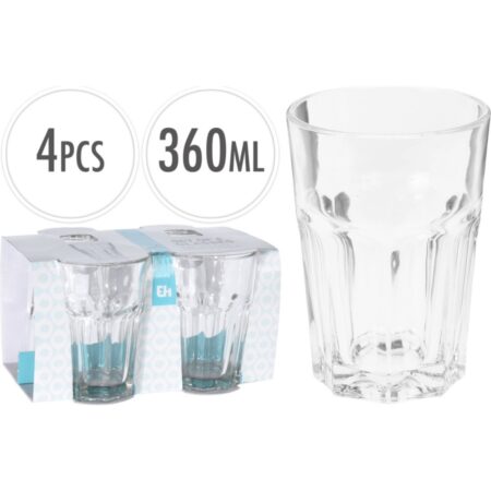 Drinkglazenset 360Ml 4 Stuks |