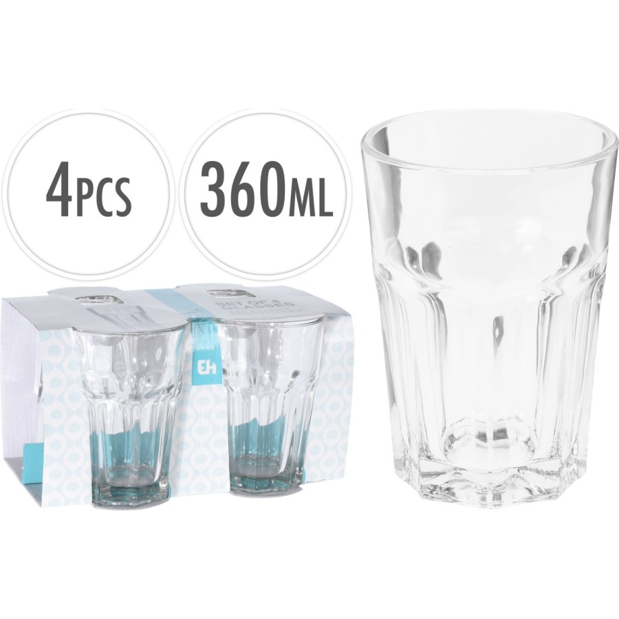 Drinkglazenset 360Ml 4 Stuks |