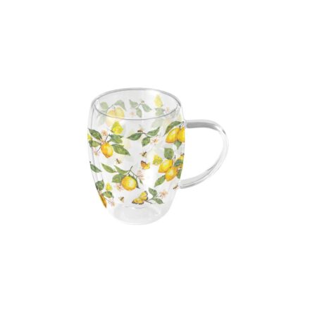 Dubbelwandig glas 0.35L fresh lemons wit | Ambiente